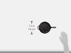 Lodge 8 Inch Pre-Seasoned Cast Iron Stamped Skillet - Signature Teardrop Handle - Use in the Oven, on the Stove, on the Grill, or Over a Campfire - Deer