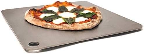 ThermiChef 16" by 16" Pizza Steel (1/4" Thickness) - Multipurpose Cooking Steel for Ovens & Grills - Made in the USA