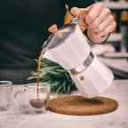 GROSCHE Milano Moka Stovetop Espresso Coffee Maker (9 Cup / 450 ml, White)