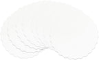 qiqee 13 Inch White Wave Cake Boards Round 15-Packs Circles Rounds Base Food-Grade Cardboard Wave Cake Plate（Thinner But Stronger）