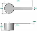 32 mL (32 CC | 1.08 Oz.) Long Handle Scoop for Measuring Coffee, Pet Food, Grains, Protein, Spices and Other Dry Goods (Pack of 5)
