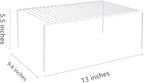 Cabinet Storage Shelf Rack Set of 2, Medium (13 x 9.4 inch) Rustproof Metal Wire Kitchen Cabinet Organizer and Storage, Cupboard Spice Shelf Rack for Plate, Dish, Counter & Pantry Organization