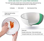 NJCHARMS Large Serving Bowls, 8'' Big Soup Bowl 60OZ Set of 3, White Ceramic Bowl for Kitchen, Pho Bowl for Pasta, Ramen, Soup, Fruit Vegetable, Microwave & Dishwasher Safe