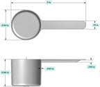 1/2 Cup (4 Oz. | 118.4 mL) Long Handle Scoop for Measuring Coffee, Pet Food, Grains, Protein, Spices and Other Dry Goods (Pack of 25)