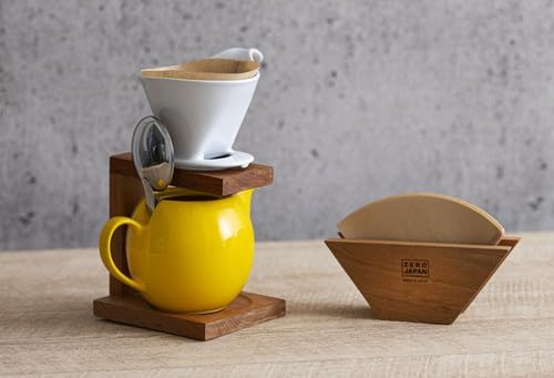 Zero Japan - Bee House Pour Over Coffee Dripper - Lead-Free & Cadmium-Free Ceramic Coffee Maker with Elegant Peek Hole, Drip Cone Brewer Coffee Gifts, Brewing Accessories - Noble Black, Standard Size