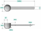 2 Teaspoon (2/3 Tablespoon | 10 mL) Long Handle Rounded Scoop for Measuring Coffee, Pet Food, Grains, Protein, Spices and Other Dry Goods (Pack of 10)