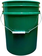 House Naturals 5 Gallon Premium HPDE Plastic Bucket - Made in USA Food Grade Storage Container, BPA Free All Purpose Pail (3, Dark Green)