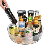 4 Pack Lazy Susan Organizer with Non-Skid Liners, 12-inch Spinning Turntable with Handle, Spice and Refrigerator Organizers, Pantry Organizers and Storage, Round