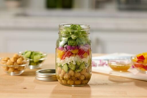 Ball Regular Mouth Glass Mason Jars with Lids and Bands, Used for Canning (Pint, 16 Ounce (Pack of 6))