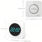 SINGCALL Restaurant Pager System Waiter Calling System Pagers and Beepers for Kitchen,Fast Food,Hotel,Restaurants,Cafe,Bar to Call Waiters 16 Waterproof Wireless Call Buttons 2 Number Display Receiver