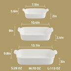 Sweejar Baking Pans Set, Ceramic 9x13 Baking Dish with Handle, Rectangular Casserole Dishes for Oven, Bakeware Sets of 3, Durable Lasagna Pan Deep for Kitchen, Banquet, Wedding Gift(Yellow)