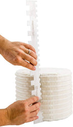 Restaurantware 19.8 Inch x 2 Inch Cake Comb 1 Square Decorating Comb - Double-Sided Assorted Edges Stainless Steel Icing Smoother For Decorating Or Sculpting Desserts