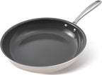 Skillet Ceramic Non Stick Frying Pan,8Inches Nonstick Small Egg Fry Pan - PFOA PTFE PFAS Free - Induction,Gas,Electric Compatible