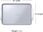 Caraway Non-Stick Ceramic Baking Sheet - Naturally Slick Ceramic Coating - Non-Toxic, PTFE & PFOA Free - Perfect for Baking, Roasting, and More - Large (18" x 13") - White