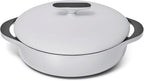 Caraway Enameled Cast Iron Braiser - 3.5 qt Braiser Pan - 3 Layer Enamel Coating - No Seasoning Required - Compatible With All Stovetops - Oven Safe - Free From Forever Chemicals - Gray