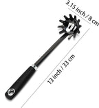 Stainless Steel Spaghetti Spoon - 12.6 Inch Pasta Spoon with Comfortable Grip Design -Metal Pasta Fork Pasta Server - Kitchen Gadgets Pasta Ladle Kitchen Tools