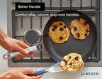 Misen Nonstick Frying Pan - Premium Skillet with PFOA-Free Coating - Ideal for Omelettes, Eggs, and Induction Cooking - Durable Aluminum Core, Warp-Resistant Design, and Oven-Safe to 450°F - 12"