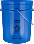 House Naturals 5 Gallon Premium HPDE Plastic Bucket - Made in USA Food Grade Storage Container, BPA Free All Purpose Pail (1, Blue)