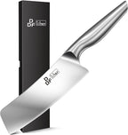DDF iohEF Nakiri Kitchen Knife, Chef's Knife In Japanese Stainless Steel Professional Cooking Knife, Non-slip Ultra Sharp Knife with Ergonomic Handle