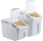 CITY BABY 2 Pack Airtight Flour Storage Container With Scoop,Dry Food, Sugar, Baking Supplies,Rice Container Set -BPA Free- Pet Food Storage Container,Dog Cat Birds Food Bin(20 lb)