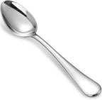 KEAWELL Premium Verona 4-Piece 7.6 inch Spoon Set – 18/10 Stainless Steel, Heavy-Duty Mirror-Finished Flatware for Daily Meals, Hosting and Special Occasions (4, Dinner Spoons)