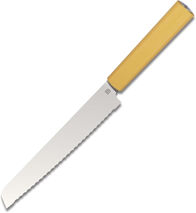 7.5" Serrated Bread Knife for Homemade Bread, Razor Sharp AR-RPM9 Steel & Innovative Wavy Edge, Professional Serrated Knife for Sourdough Bread Cake, Gift Box for Baker Home Chefs