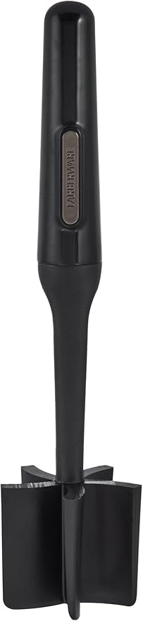 FARBERWARE Nylon Meat and Potato Masher – 5-Blade Ground Meat Chopper, Heat-Resistant to 450°F, Safe for Nonstick Cookware, Ergonomic Handle, 10-Inch, Dishwasher-Safe, Black