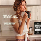 BROOKLYN COFFEE Whole Bean, Italian Dark Roast (5lb) Extra Strong, Delicious Taste, Heavenly Aroma - Fresh Bulk Coffee Beans Roasted Weekly in NYC