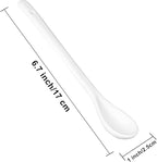 White Long Handle Porcelain Spoons Coffee, Tea, Yogurt and Ice-cream, Cutlery Fitting Ceramic Spoons 6.7 Inch Set of 10 (10, 6.7 inch)