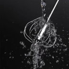 Stainless Steel Semi-Automatic Whisk, Hand Push Rotary Whisk Blender, Versatile Milk Frother for Blending, Whisking, Stirring (13 Inch)