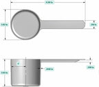 1/4 Cup (4 Tablespoon | 2 Oz. | 60 mL) Long Handle Scoop for Measuring Coffee, Pet Food, Grains, Protein, Spices and Other Dry Goods (Pack of 10)