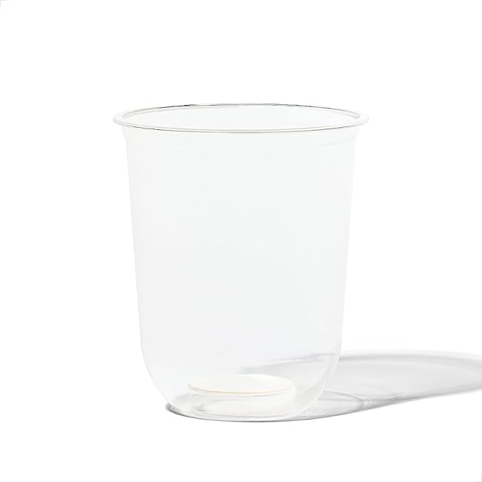 TOSSWARE NATURAL Arc - Plant Based Clear Cold Cups 16 oz - Plastic Alternative for Parties, Bachelorettes, Weddings - Recyclable - Set of 50