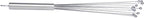 Restaurantware-German Standard 12.6 Inch Ball Whisks, 6 Dishwashable Kitchen Whisks - Ergonomic Handle, Durable, Stainless Steel Manual Egg Beater, Suitable For Whisking, Stirring, Mixing, Beating