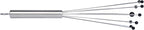 Restaurantware-German Standard 10.6 Inch Ball Whisk, 1 Kitchen Whisk With Silicone Balls - Ergonomic Handle, Dishwashable, Stainless Steel Manual Egg Beater, Durable, For Whisking, Stirring, Mixing
