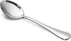 SANTUO 16 Piece Stainless Steel Dinner Spoons Set, 7.3" Silverware Set, Table Soup Spoons, Mirror Finish & Dishwasher Safe