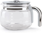 Smeg 50's Retro Style Aesthetic Drip Coffee Machine with 10 Cup Glass Carafe, Auto Start Feature, Keep Warm Plate, and Two Coffee Strength Settings (Black)