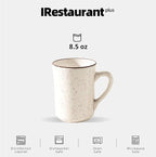 Stoneware Narrow Rim Commercial Grade Brown Speckle, Mug 8.5oz, Case of 36
