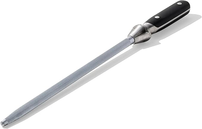 Made In Cookware - 17" Honing Steel - Tungsten Steel - Truffle Black POM Handle