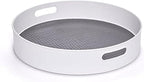 Copco Under-Sink Pantry and Cabinet Organizer, 18-Inch, Revolving Storage Solution, White and Gray