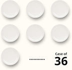 Stoneware Narrow Rim Commercial Grade Dinnerware, America White, Plate 8.25, Case of 36
