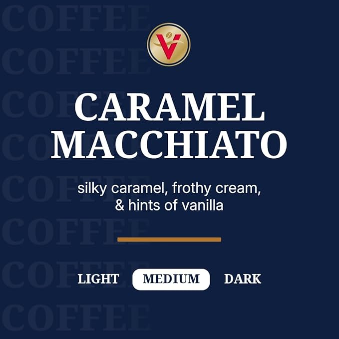 Victor Allen's Coffee Caramel Macchiato Flavored, Medium Roast, 42 Count, Single Serve Coffee Pods for Keurig K-Cup Brewers