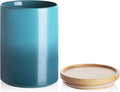 Sweejar Ceramic Food Storage Jar, Stackable Kitchen Canisters, Containers with Airtight Seal Wooden Lid for Serving Coffee Bean, Flour, Tea, Cookies, Spice and More - 58 Fl Oz (Gradient Blue)