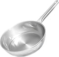 SUNHOUSE 9 Inch Tri-Ply Stainless Steel Frying Pan, Whole-Clad No Coatings Skillet with Stay-cool Handle for Cooking, Durable & Oven Safe to 500°F, Dishwasher Safe, Compatible with All Cooktops