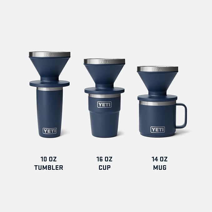 YETI Pour Over Coffee Maker Accessory Ramblers, Designed for Perfect Coffee Extraction Anywhere, Stainless Steel, fits any V60 Filter, Cape Taupe