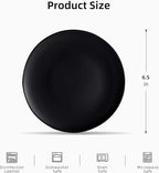 Stoneware Coupe Commercial Grade Dinnerware, Matte Black Plate 6.5", Case of 36