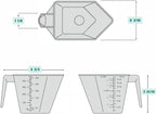 2 Cup LONG Handle (1 Pint | 16 Oz. | 500 mL) Scoop for Measuring Coffee, Pet Food, Grains, Protein, Spices and Other Dry Goods (Pack of 5)
