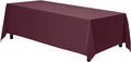 Gee Di Moda Rectangle Tablecloth - 70 x 120 Inch Burgundy Table Cloth for 6 or 8 Foot Rectangle Table - Heavy Duty Washable Fabric - for Buffet Table, Holiday Party, Dinner, Wedding & Baby Shower