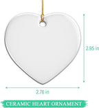 Customized Harp Music Instrument Ceramic Ornaments, Personalized Text Name Year Harpist Christmas Ornament, 2025 Xmas Ornament Gift for Harp Player Teacher Student, Musician Xmas Decorations