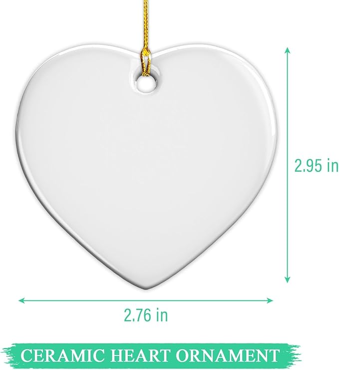 Customized Harp Music Instrument Ceramic Ornaments, Personalized Text Name Year Harpist Christmas Ornament, 2025 Xmas Ornament Gift for Harp Player Teacher Student, Musician Xmas Decorations