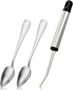 Grapefruit Spoon Serrated Edge Knife Stainless Steel Fruit Knife Grapefruit Utensils Tool Dessert Spoons for Citrus Lemon Kiwi Melon Lime Pitaya Apple Fruit Puree